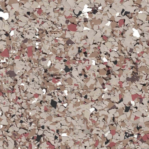 Pecan color concrete coated